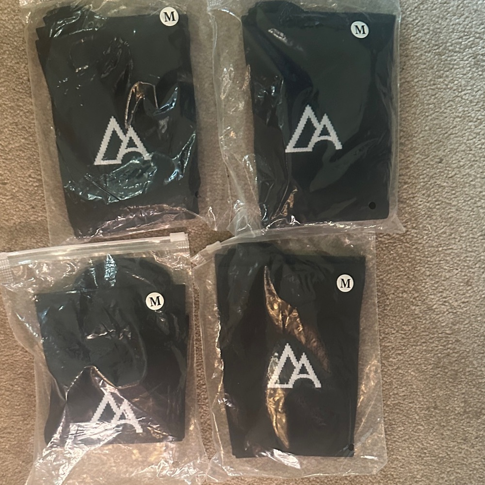Black Knee-High Sock with White LA Triangle Logo